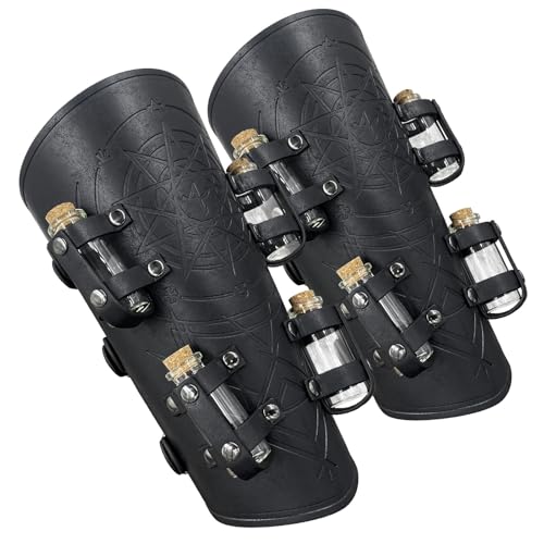 Brassard en cuir synthétique embossé pour cosplay et déguisement de fête