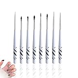 Gel Pinsel für Nägel 8 Stück, FlyWave® Acryl Pinsel für Nägel, Fachmann Pinsel für Gelnägel, Gelnägel Pinsel für NäGel Malerei Zeichnen Werkzeuge