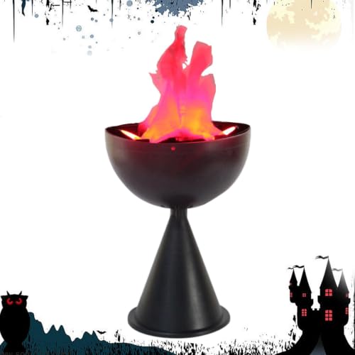 Luces de fuego falsas de halloween con utilidad para tematización segura de espacios 7