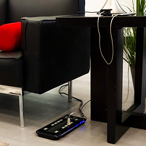 Ge Ultrapro 12 Outlet Surge Protector, Tethered 2 Usb Ports, 8 Ft Power Cord, 4320 Joules, Flat Plug, Power Filter, Circuit Breaker, Warranty, Ul Listed, Black, 11824 #TOP7