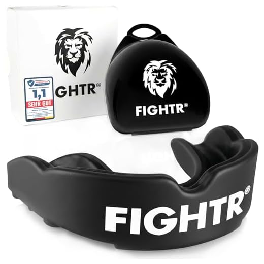 FIGHTR® Premium Mundschutz - ideale Atmung & leicht Anpassbar | Sport Zahnschutz für Boxen, MMA, Muay Thai, Hockey & Kampfsport | inkl. Hygiene Box