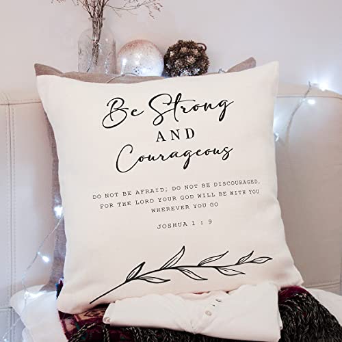 Bible Verse Throw Pillow Cover Cushion Case, Christian Religious Decor Gift, Scripture Art, Scripture Sayings, Church Gifts, Sofa Bed Living Room Porch Decoration, 18X18 Inch(Gms205) #TOP1