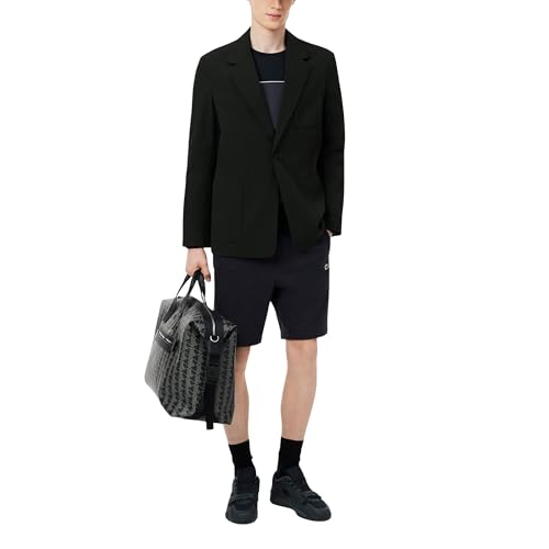 Lacoste Men's Regular Fit Colour-Block Fleece Shorts, Blackbird/Graphite, XX-Large by Lacoste - Used condition - Image 2