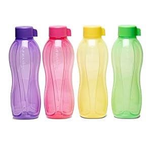 Tupperware Aquasafe Lot de 4 bouteilles de 1 l
