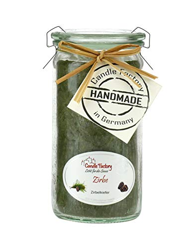Candle Factory Mini-Jumbo Kerze mit Duft Glas in tollen Farben Mit Duft Mini-Jumbo Zirbe Cover