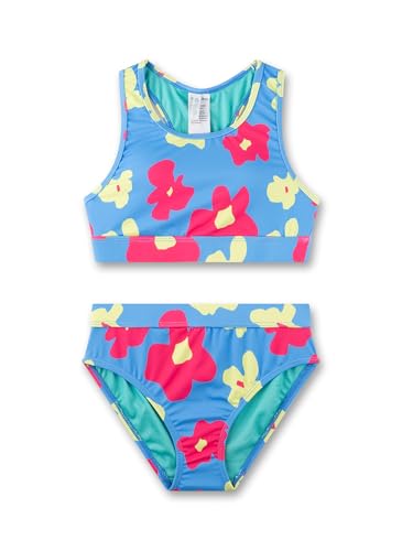 Sanetta Mädchen-Bikini blau Blumen | Bequemer und anschmiegsamer...