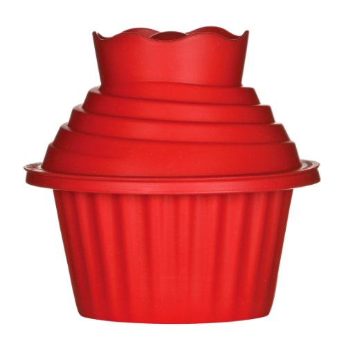 PREMIER Housewares 104500 Stampino Gigante a Forma di Cupcake, 3 Pezzi, Rosso