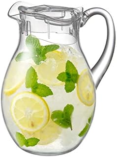 Amazing Abby - Bubbly - Acrylic Pitcher (72 oz), Clear Plastic Water Pitcher with Lid, Fridge Jug, BPA-Free, Shatter-Proof, Great for Iced Tea, Sangria, Lemonade, Juice, Milk, and More