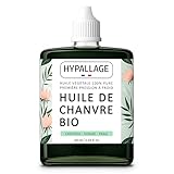 Huile de Chanvre Bio Cheveux et Visage – Huile Végétale 100% Pure Pression à Froid – Riche en Oméga 3 & 6 – Soin Naturel Nourrissant, Fortifiant et Apaisant