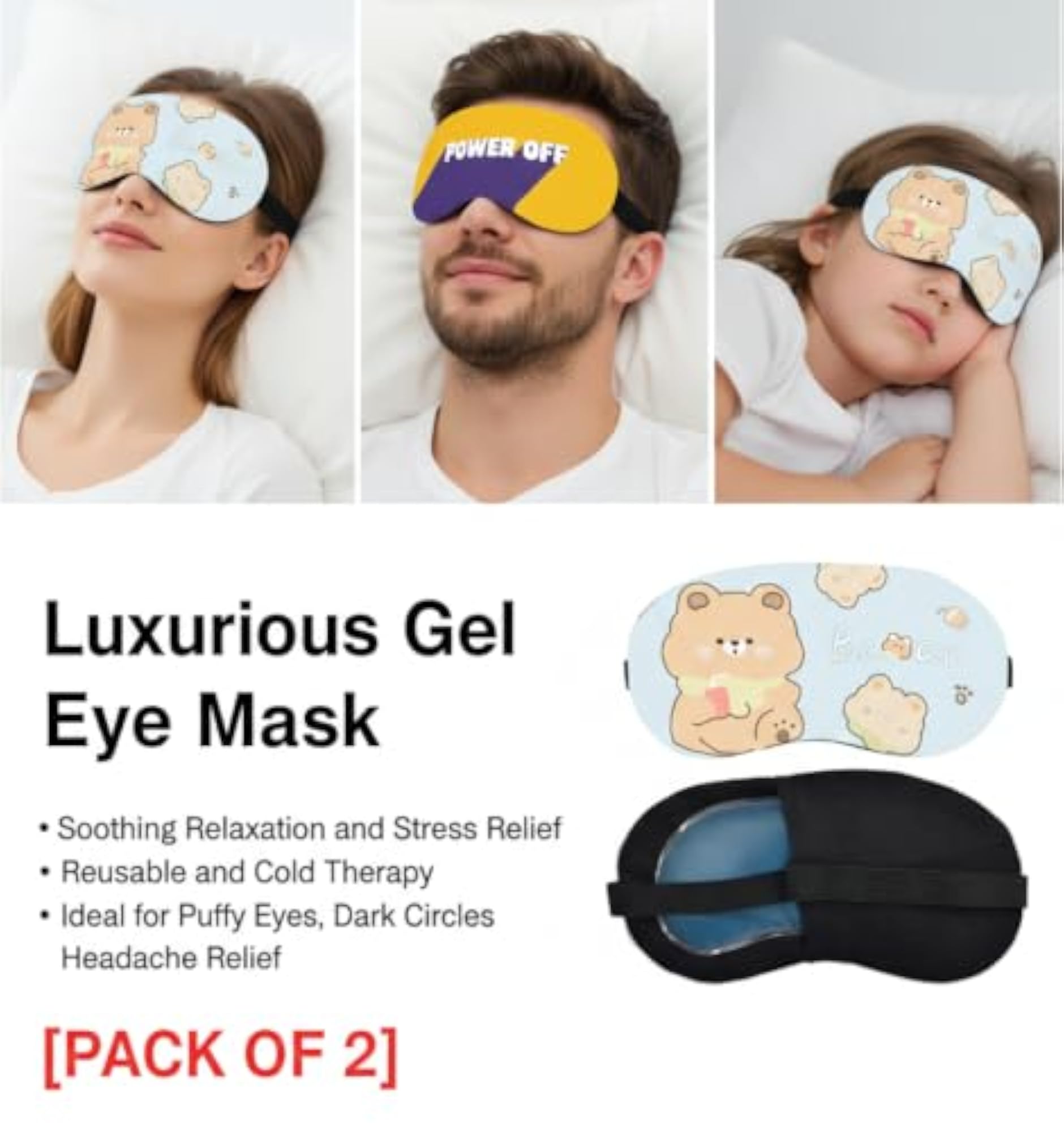 Cute Cartoon Sleep Mask for Nighttime Relaxation