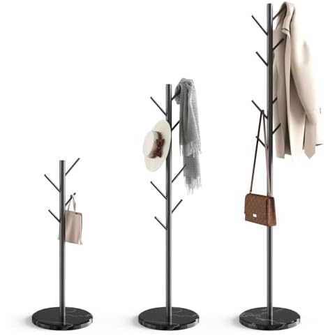 HzTinT Metal Coat Rack with Marble Base Cover