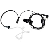 Retevis Acoustic Tube Throat Mic Walkie Talkie Earpiece, Compatible with Motorola CP185 CP200 CP200d...