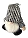 Petlou Durable Plush GNOME Dogs and Cats Toys with Multi-Squeak and Crinkle in Different Size (13 Inch BLK)