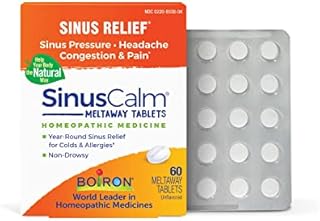Boiron SinusCalm Tablets for Sinus Pain Relief, Runny Nose, Congestion, Sinus Pressure, Headache - 60 Count