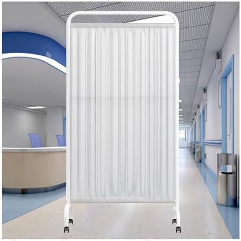 Folding Mobile Medical Privacy Screen, 6ft High 2-Panel Partition for Clinics, Beauty Salons, Offices - Portable Rolling Privacy Divider for Enhanced Confidentiality