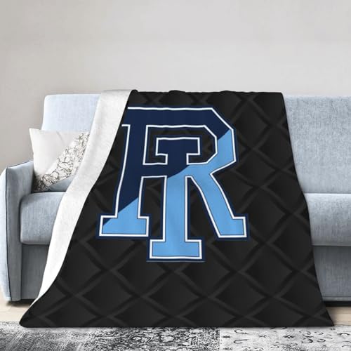 Uri University of Rhode Island Rams Fleece Blanket, Very Soft Microfiber Flannel Blanket for Couch Warm and Cozy for All Seasons