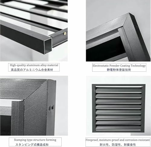 Cubierta de aire acondicionado con pantalla de privacidad y lamas de aluminio 5