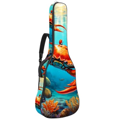 Housse guitare acoustique 41 pouces imperméable motif crabe