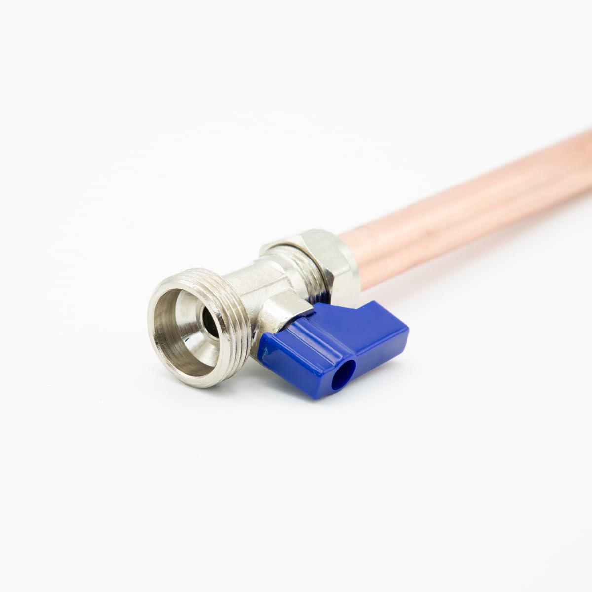Plumb Bliss Chrome Straight Washing Machine Valve (15Mm X 3/4")
