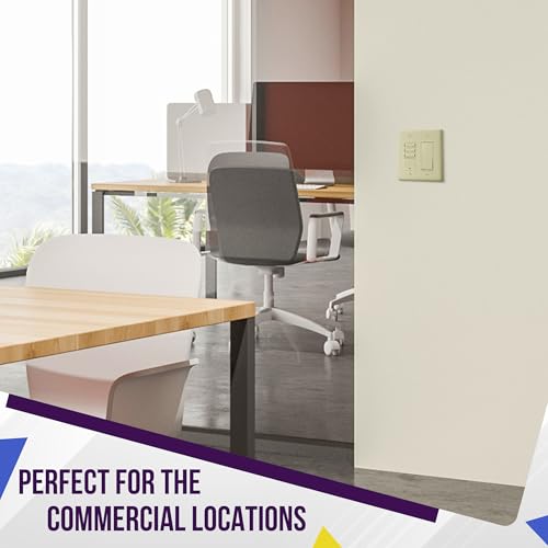 Image of ENERLITES 2-Gang Ivory Mid-Size Decorator Switch Outlet Wall Plate Cover | 1 Pack, Size 4.88 inch x 4.92 inch, Fits light switch /outlet /receptacle, Gloss Finish, Unbreakable Polycarbonate, UL Listed