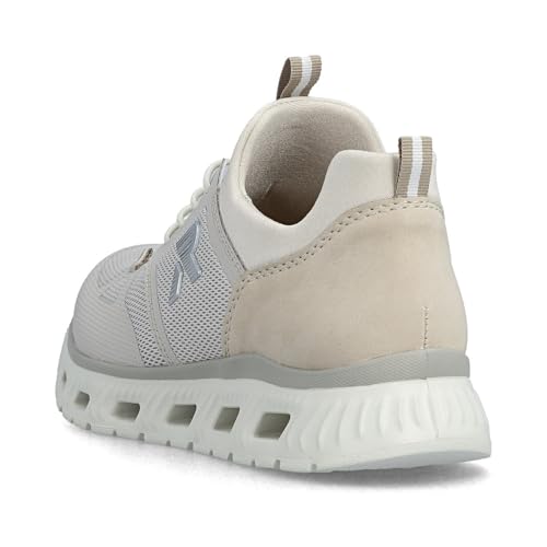 Rieker Damen Slip-On Sneaker M6078, Frauen Halbschuhe,Strassenschuhe,Sportschuhe,Freizeitschuhe,Turnschuhe,Laufschuhe,beige (60),41 EU / 7.5 UK