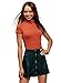 Produktbild oodji Collection Damen Rollkragenshirt mit Kurzen Ärmeln, Orange, DE 38 / EU 40 / M