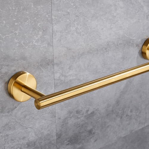 Crochets pour peignoirs or brossé et barres murales compactes pour optimiser une petite douche