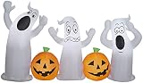 Gemmy 9 FT Wide Ghost Trio Halloween Inflatable Scene with Pumpkins β Lighted Airblown Blow Up Outdoor Yard Decoration