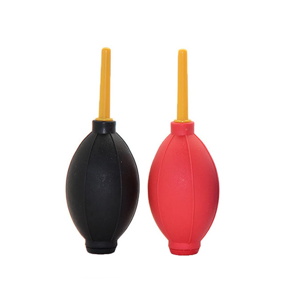 2 Pieces Air Blower Bulb Blower Air Blower Blaster Pump Dust Cleaner Camera Cleaning Bulb Dust Blower Remover Cleaner Air Pump Bulb(Black, Red)