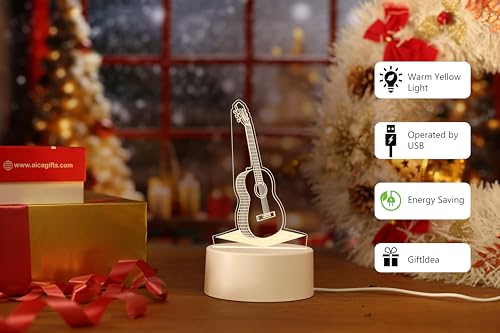 Image of AICA Guitar Showpiece | Musical Instruments Guitar Showpiece for Music Studios Home Decoration Living Room & Bedroom Gifts