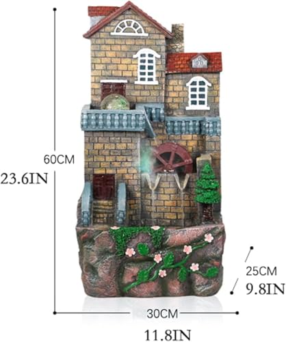 Image of Swarnhouse Decorative Water Fountain with LED Light, 2 Feet, Indoor Tabletop Waterfall for Home Office Garden (Article 1)