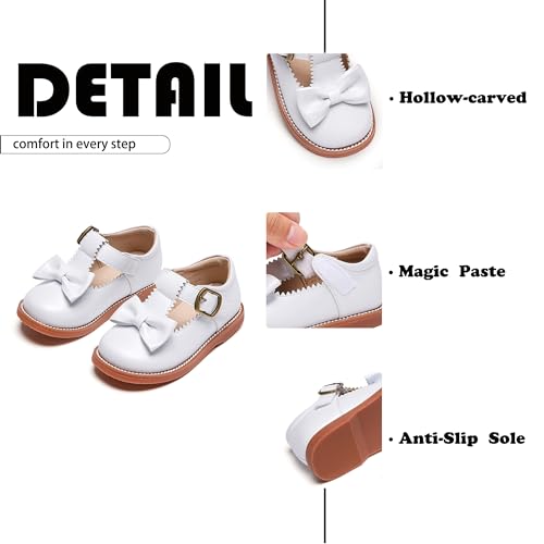Image of Flaryzone Toddler Little Girl Mary Jane School Uniform Oxfords Flat Dress Shoes