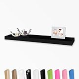  Wandboard Wandregal in vielen Farben und Größen, Farbe:schwarz, Länge:108cm