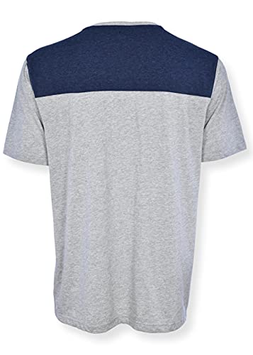 Hanes Men's Short Sleeve Henley Sleep Shirt Navy #TOP1