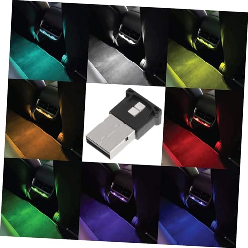 Luz nocturna coche USB PRETYZOOM con bajo consumo y ajuste de color ABS 5