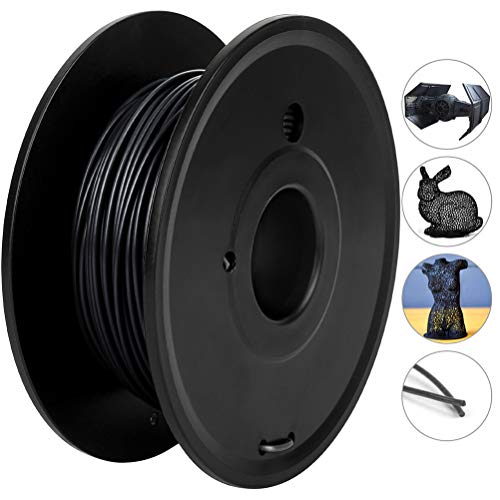 GYZJ 3D Printer Filament PLA Black Filament 1.75MM 200g Consumables Neat Winding No Bubbles High Precision Tangle-Free 3D Art Toy Art Decoration Cars Modules Temperature 190-210 Degree