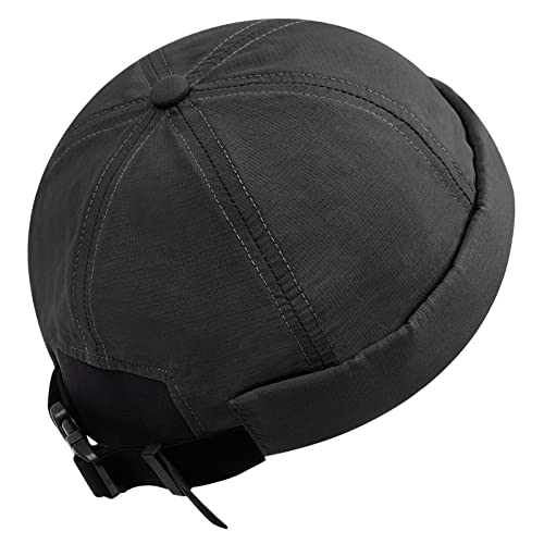 Clape Brimless Trawler Quick Dry Leon Cap Lightweight Docker Cap No Visor Skull Beanie Cap Rolled Cuff Harbour Hats, Black #TOP2