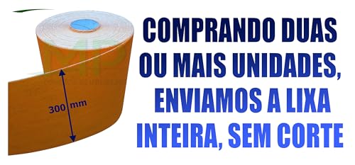 Lixa Para Madeira Lixadeira Costado Pano Rolo 1m x 30cm Grãos a Escolher (Grão 150)