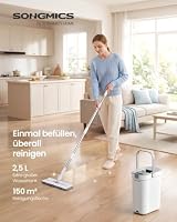 SONGMICS Wischmopp-Set mit Eimer, Bodenwischer, 4 Mikrofaserbezüge – Ansicht 2