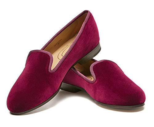 Image of Journey West Women's Velvet Loafer Flat with Embroidery Velvet Slippers