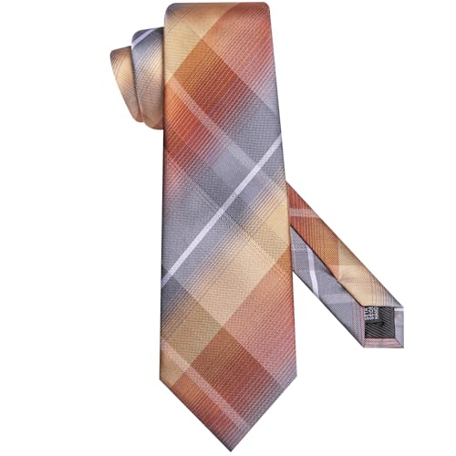 Image of Hi-Tie Men's Silk Ties Formal Woven Classic Necktie Pocket Square Cufflinks Lapel Pin Set Wedding Business