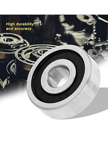 Image of Sutaible for- Ceiling fan 6201-6202 bearing 2 pc Pre-Lubricated Steel Radial Balls With Double Rubber Sealed Bearings