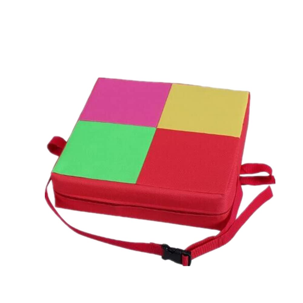 Chickwin Cuscino Rialzo Sedia per Bambini, Kawaii Cuscino Alzasedia per Bambini, Smontabile, Regolabile, Lavabile, con Cinghie per Sedia (Colorato,32x32x8cm)