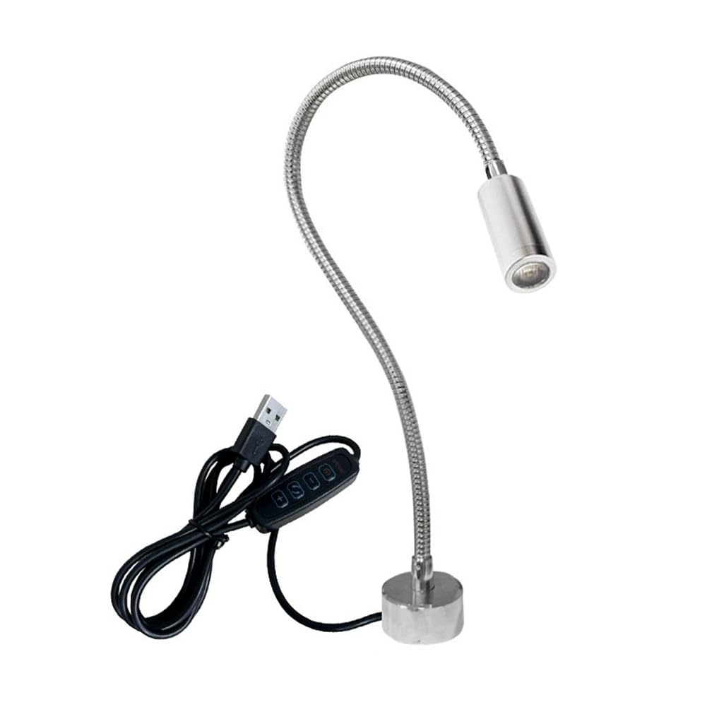 Hndhbfgrt LED Machine Light 3W Magnetic Work Light with Flexible Gooseneck and Magnetic Base for Shop Tool Lamp for Lathe A