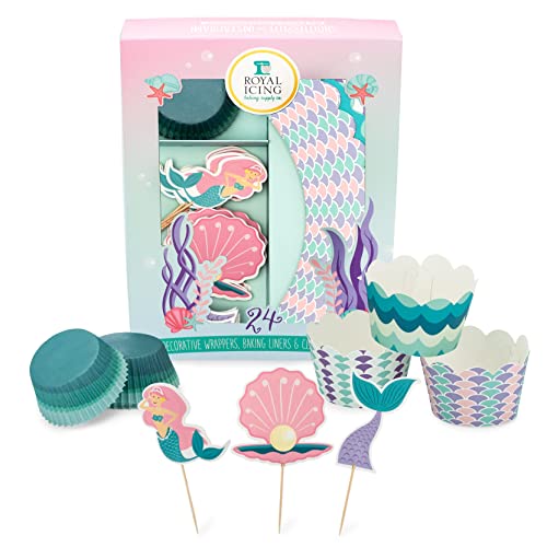Mermaid Princess Cupcake Decorating Set | Mermaid Cupcake Toppers, Mermaid