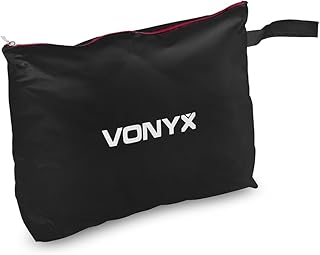 VONYX DB4 DJ Booth Facade Replacement Lycra Screen Set with Hook and Loop - 4x Black Covers
