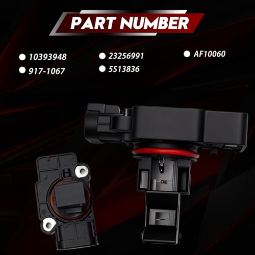 Image of Mass Air Flow Sensor MAF Sensor for Chevy Avalanche Silverado Suburban Tahoe Cadillac CTS Escalade GMC Sierra Yukon XL 1500 2500 Replaces 23256991 10393948