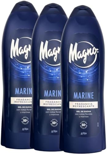 3 Bottles of Magno Marine Shower Gel 18.3oz./550ml
