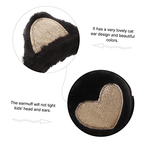 Orejeras de orejas de gato infantiles para evitar orejas frías con peluche 6