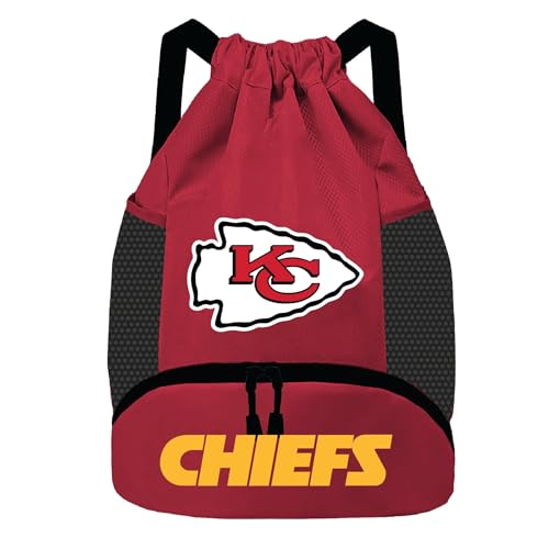 Proformance Home NFL Kansas City Chiefs Cinch Bag Standard Logo Drawstring Backpack